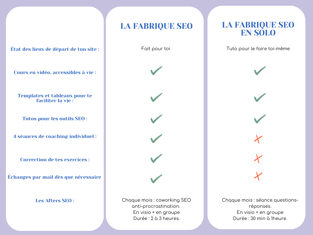 Coaching SEO individuel VS formation SEO en ligne